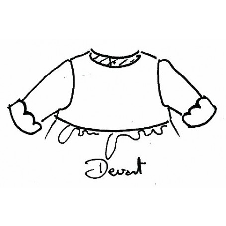 Revers à festons pour manches trois-quart