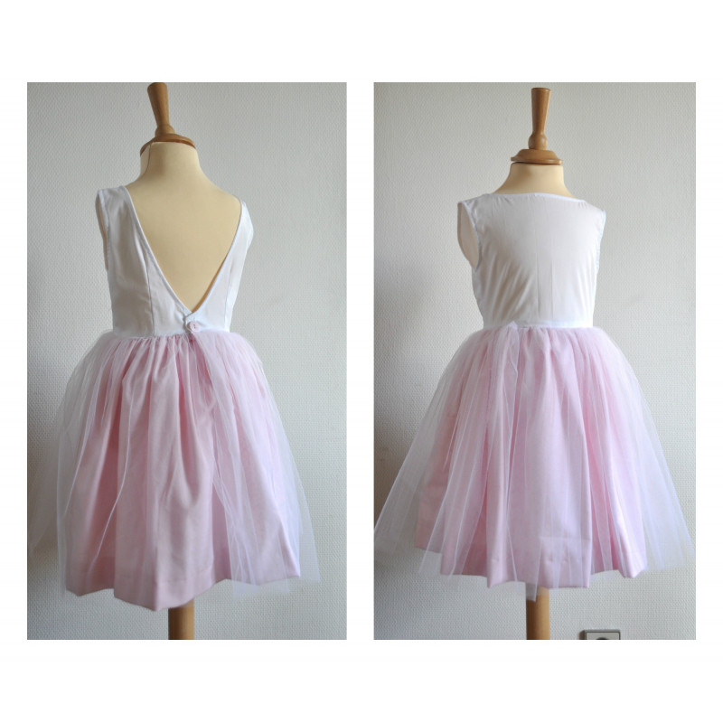 Robe dos nu et jupe en tulle