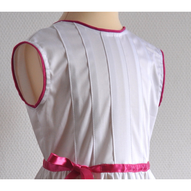 Robe corsage à plis, dos boutonné - Dauphin-Dauphine