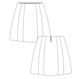 Jupe à plis plats 2
