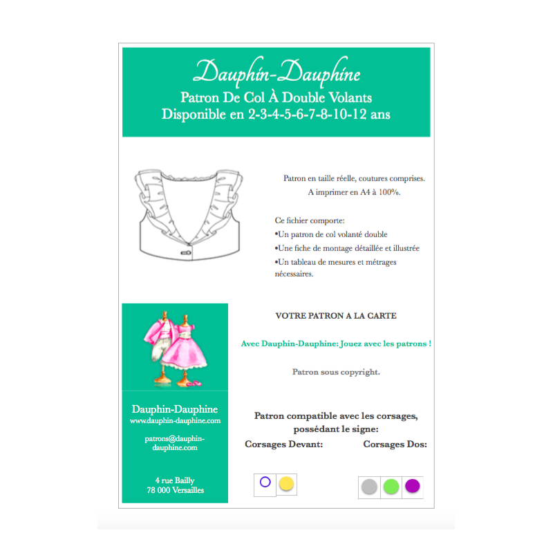 Col double volants 2 en 1 - Dauphin-Dauphine