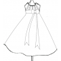 Robe Laurier, taille empire à plis - Dauphin-Dauphine