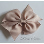 Barrette à gros noeud taupe