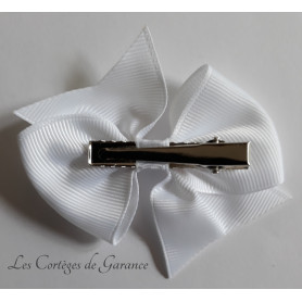 Barrette à gros noeud parme 2