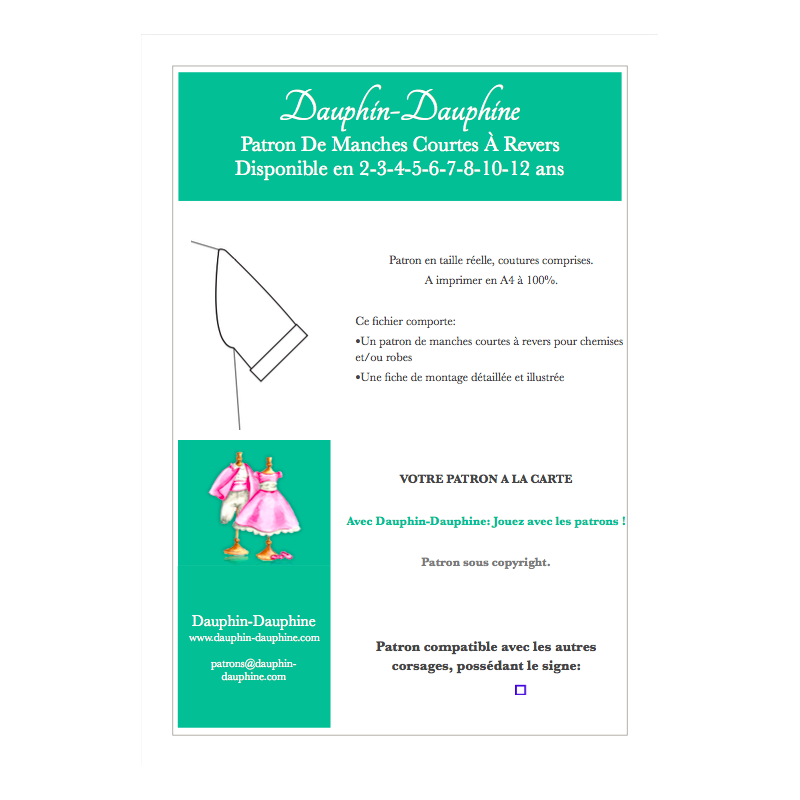 Manches courtes à revers - Dauphin-Dauphine
