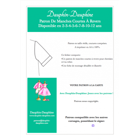 Manches courtes à revers - Dauphin-Dauphine