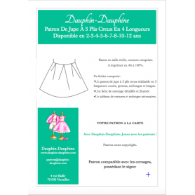 Set 3 jupes patineuse plis creux et plats 2