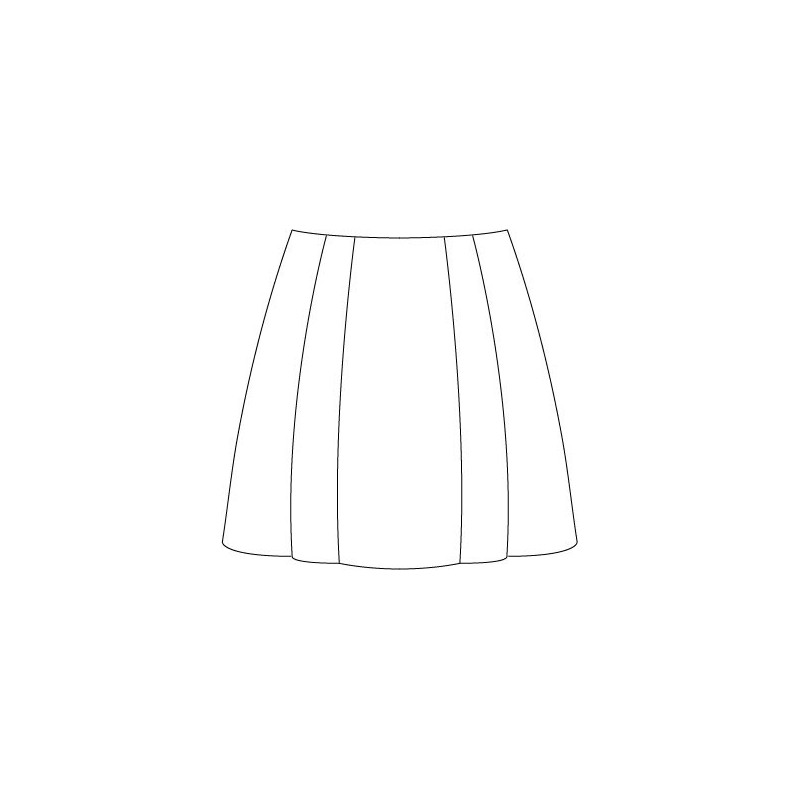 Set 3 jupes patineuse plis creux et plats