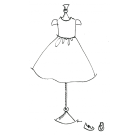 Robe oeillet: Robe manches courtes à plis plats 2