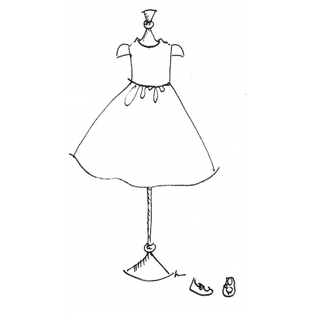 Oeillet - Robe classique et manches semi-ballon