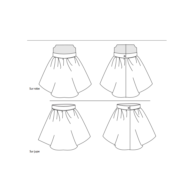 Cyprès - Robe tablier à plis plats