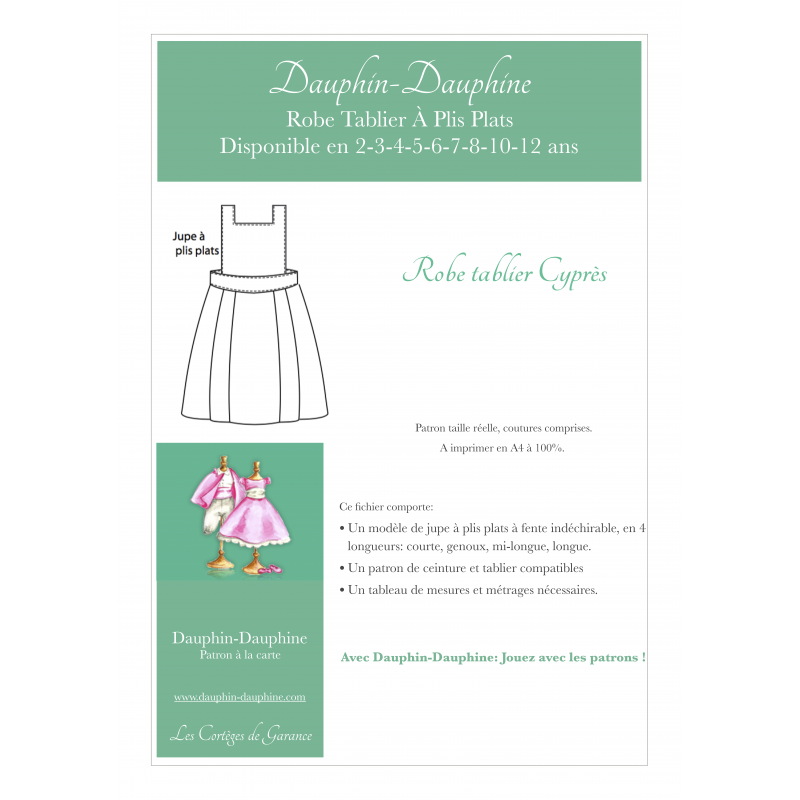 Cyprès - Robe tablier à plis plats