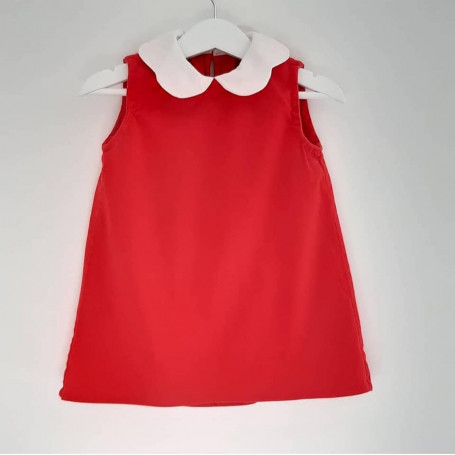 Epinette - Robe trapèze à col pétale et dos à grand pli creux