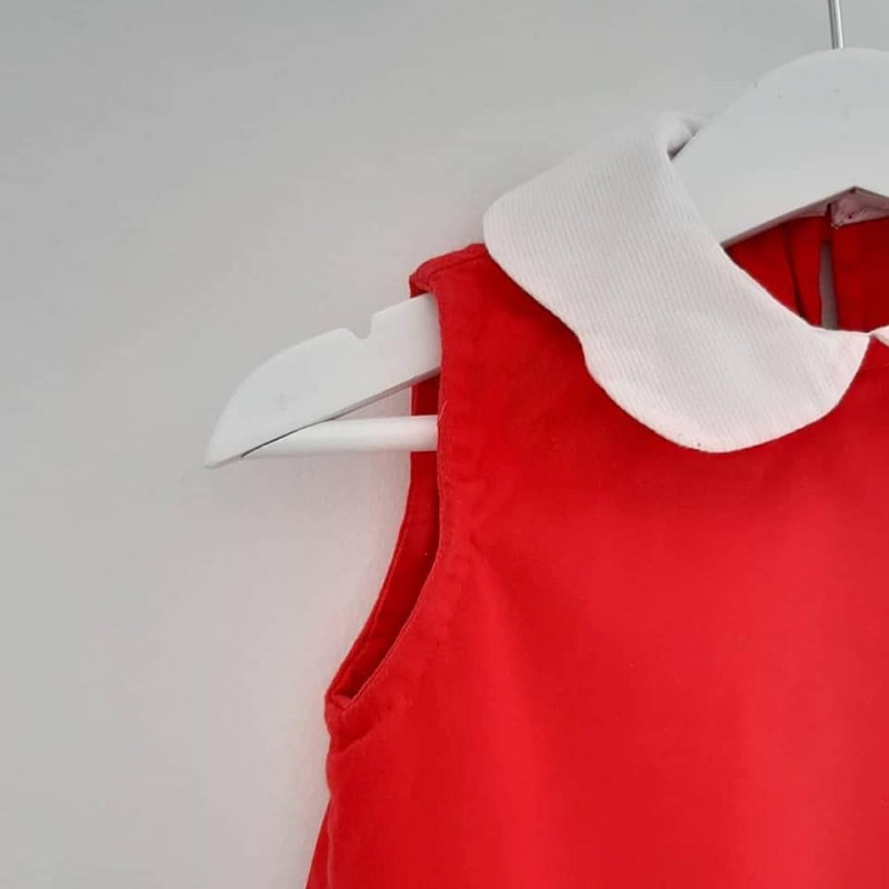 Epinette - Robe trapèze à col pétale et dos à...