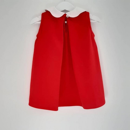 Epinette - Robe trapèze à col pétale et dos à grand pli creux