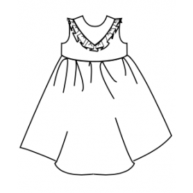 Mélèze - Robe taille haute à empiècement volanté en V,... 2