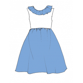 Paton robe col volanté