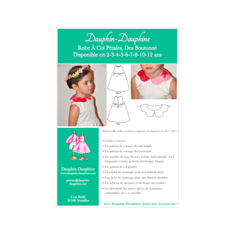 Pétale - Robe classique et col pétale