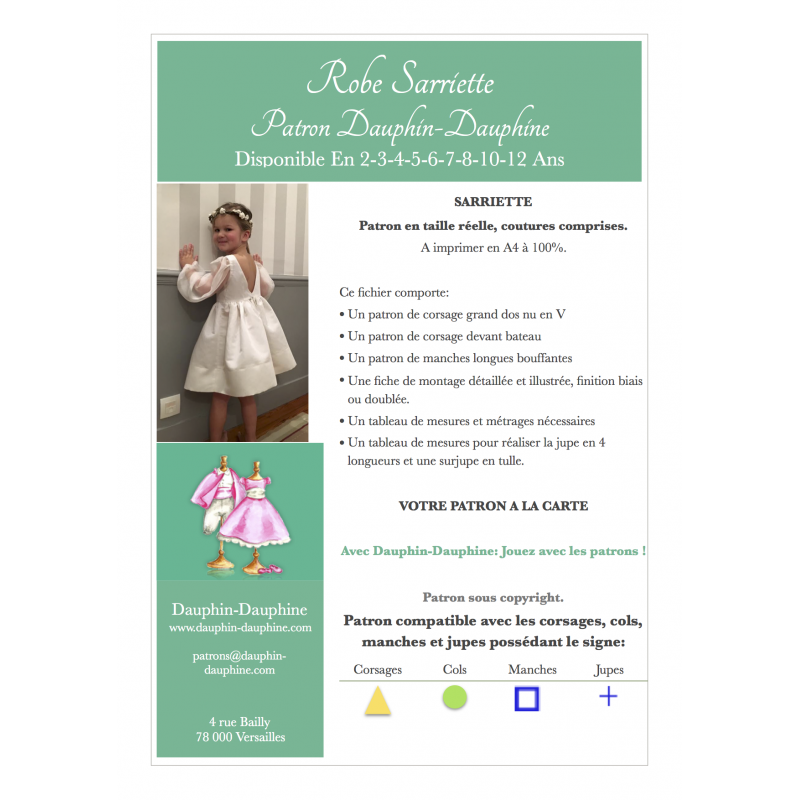 Sarriette - Robe dos nu à manches longues...