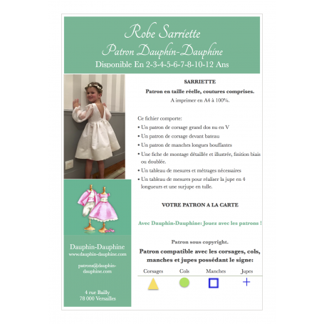 Sarriette - Robe dos nu à manches longues bouffantes