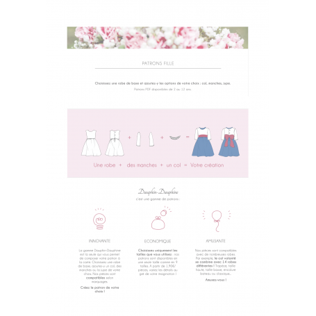 Cerise - Robe taille basse et jupe à plis plats