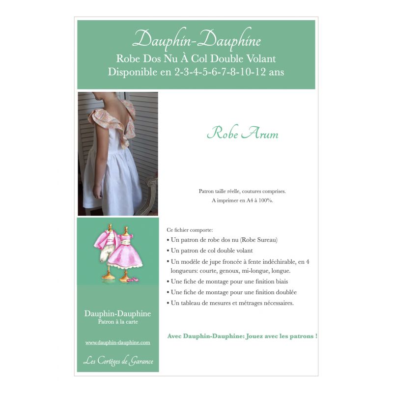 Arum - Robe dos nu et col à double volants