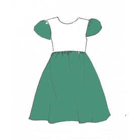 Robe oeillet: Robe manches courtes à plis plats