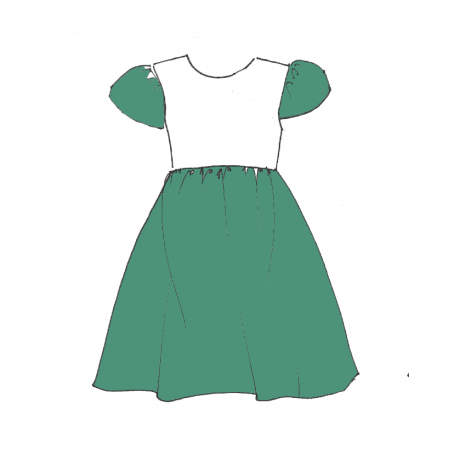 Robe oeillet: Robe manches courtes à plis plats