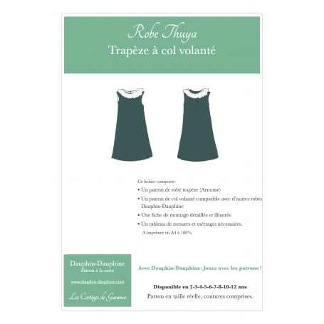 Thuya - Robe trapèze et col volanté