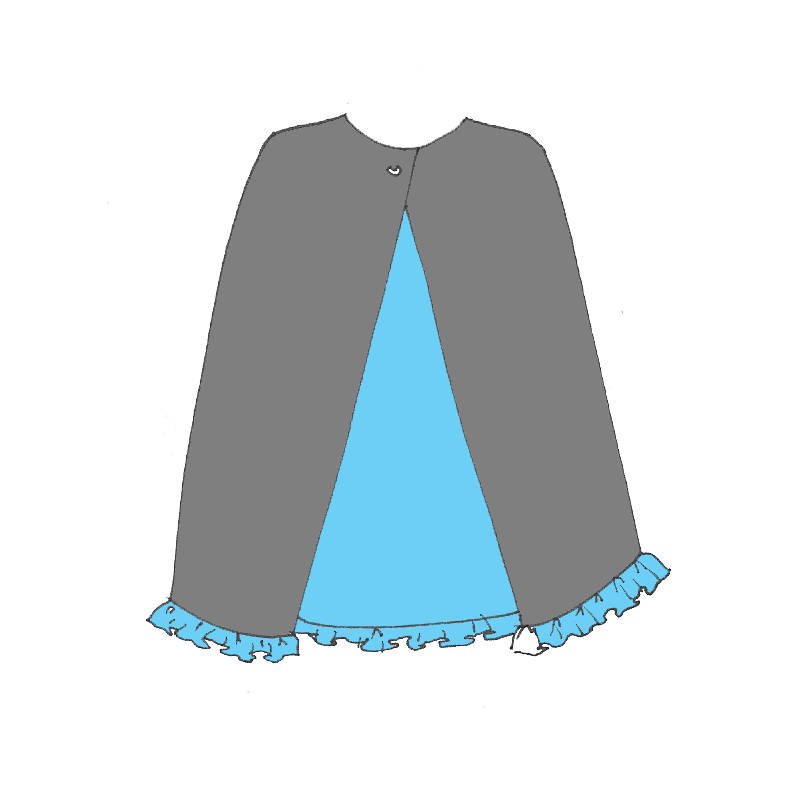 Cape mixte, volants en option