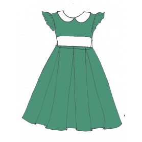 Bois de Reinette - Robe col claudine, mancherons volantés... 2