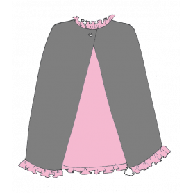 Cape volantée à col Frou-Frou