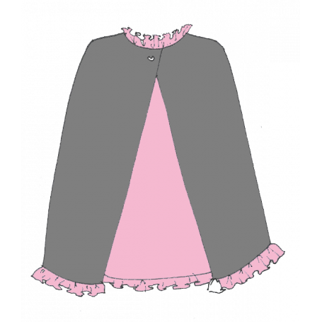 Cape volantée à col Frou-Frou