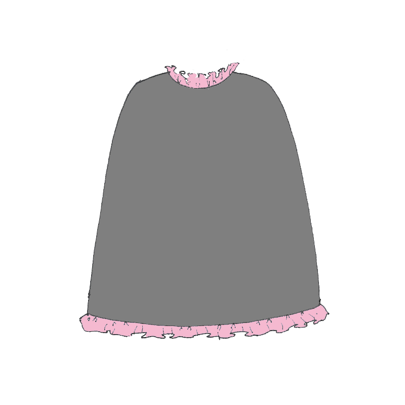 Cape volantée Victoria à col Frou-Frou