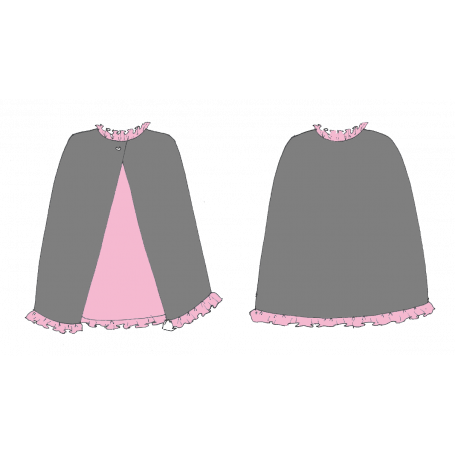 Cape volantée Victoria à col Frou-Frou