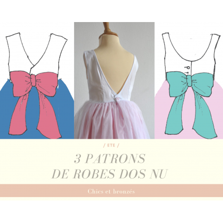 3 patrons de robes dos nu