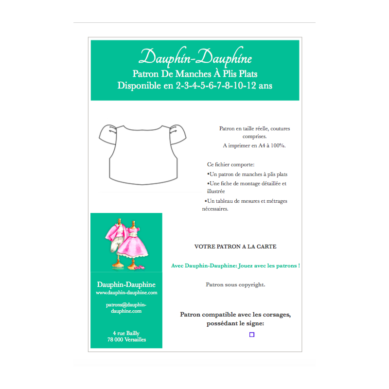 Manches E à plis plats - Dauphin-Dauphine