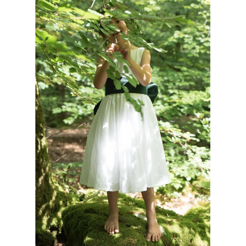 Robe de cortège en plumetis rayé ! Réalisation @5kidsandasewingmachine