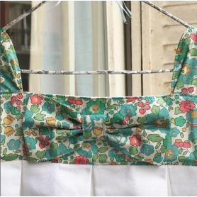 Rose de Damas - Robe taille haute à bretelles et jupe 3... 2