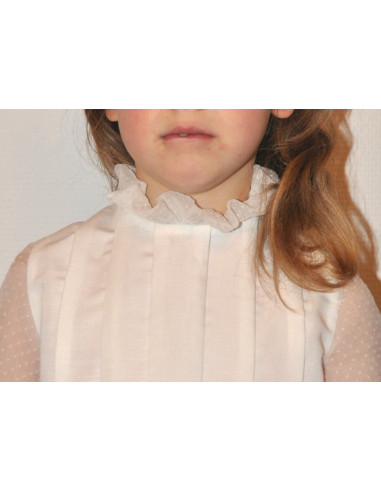 Spigelia - Robe col frou-Frou et manches...