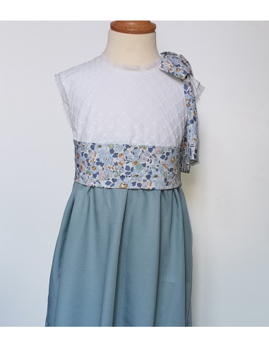 Spigelia - Robe col frou-Frou et manches...
