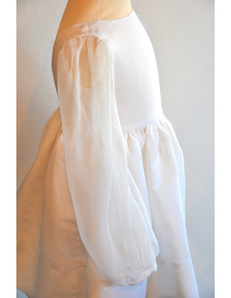 Spigelia - Robe col frou-Frou et manches longues bouffantes