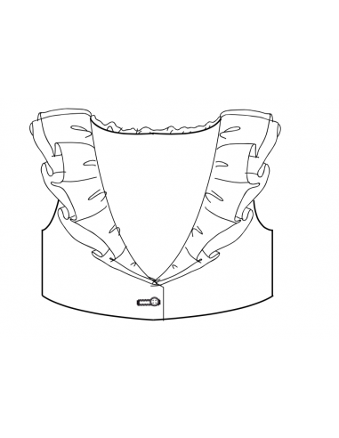 Arum - Robe dos nu et col à double volants