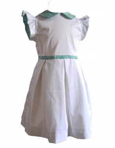 Bois de Reinette - Robe col claudine, mancherons volantés...