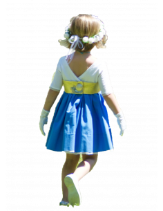 Ciboulette - Robe dos V et manches trois-quart