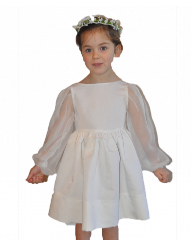 Sarriette - Robe dos nu à manches longues...