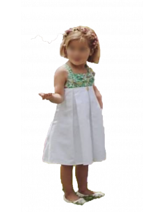 Rose de Damas - Robe taille haute à bretelles et jupe 3...