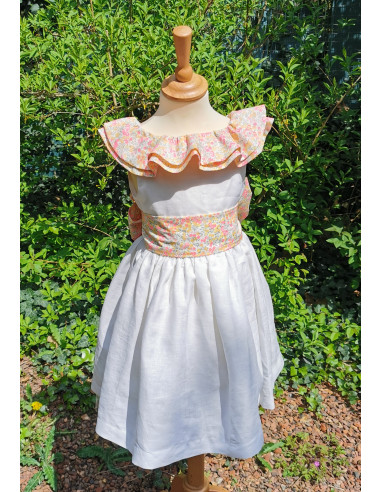 Arum - Robe dos nu et col à double volants