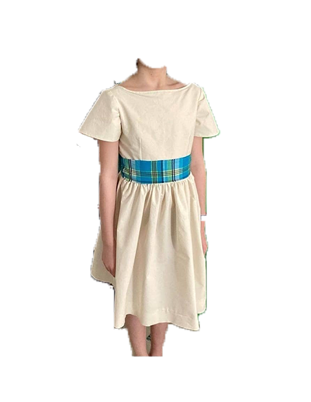 Cactus - Robe encolure bateau à manches courtes