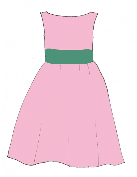 Cactus - Robe encolure bateau à manches courtes